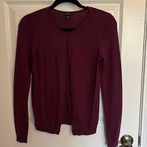 Ladies cardigan purple burgundy sweater